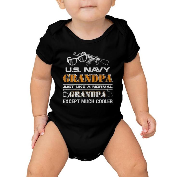 Us Navy Grandpa  Granpa Except Much Cooler Baby Onesie
