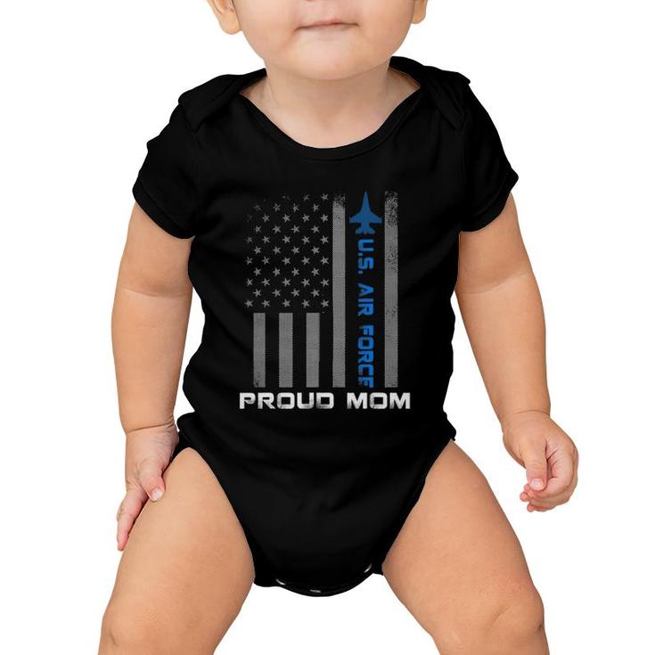 Usaf Proud Us Air Force Mom Flag Military Patriotic Mother Baby Onesie