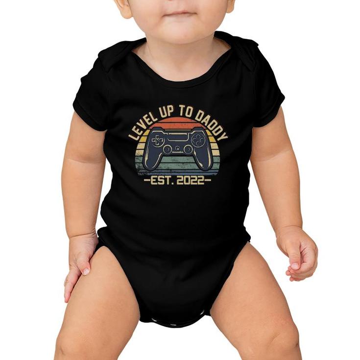 Video Game Level Up To Daddy 2022  New Dad Father's Day Baby Onesie