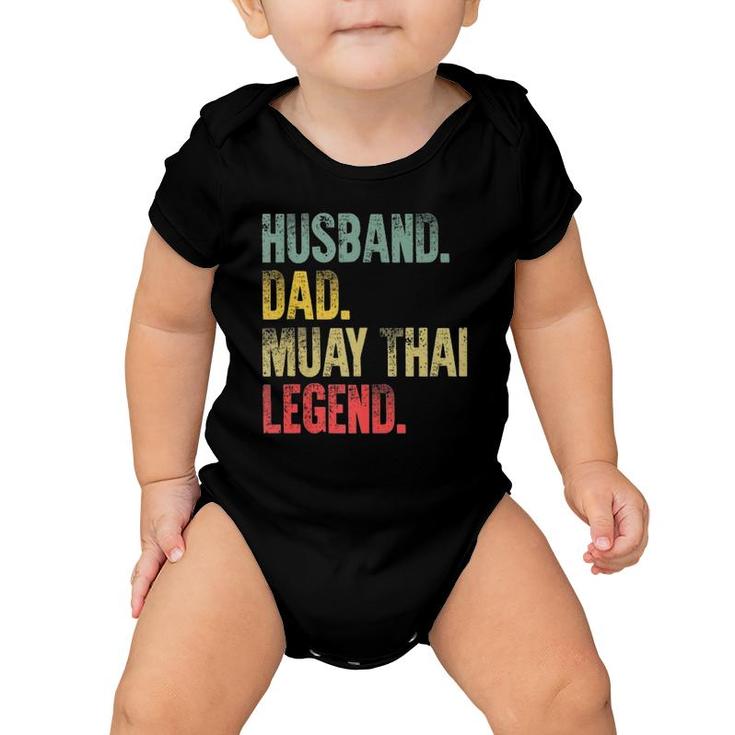 Vintage Gift Husband Dad Muay Thai Legend Retro Baby Onesie