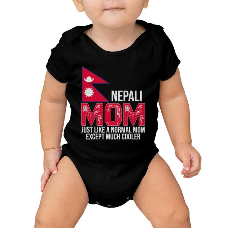 Vintage Nepali Mom Nepal Flag Design Mother's Day Baby Onesie