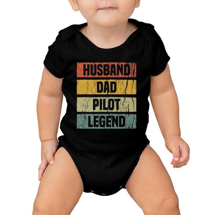 Vintage Pilot Dad Husband Aviation Airplane S For Men Baby Onesie