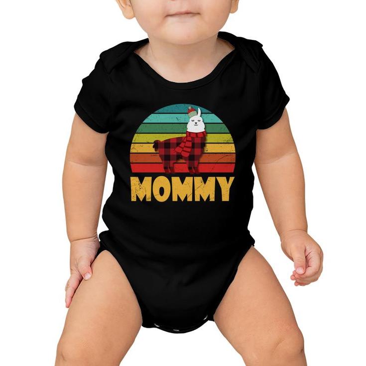 Vintagr Llama Mommy Baby Onesie