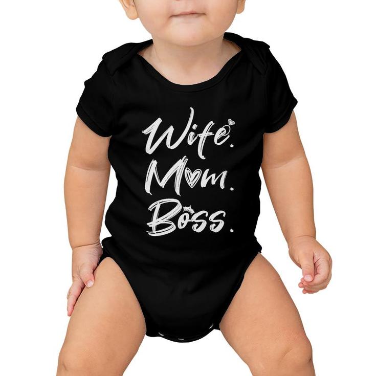 Wife Mom Boss Basic Baby Onesie