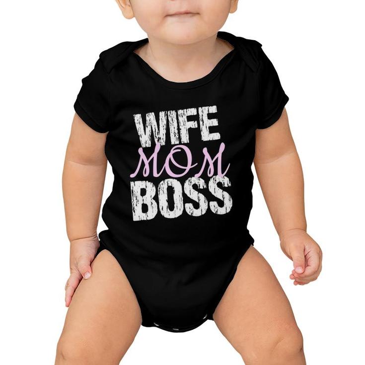 Wife Mom Boss  - Funny For Mother, Mom, Mommy Baby Onesie