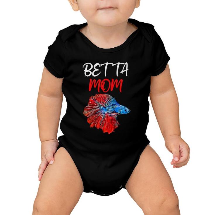 Womens Betta Mom Betta Fish Graphic Baby Onesie