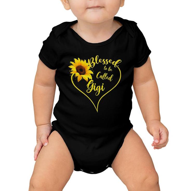 Womens Blessed To Be Called Gigi Sunflower Mother's Day Gift Baby Onesie