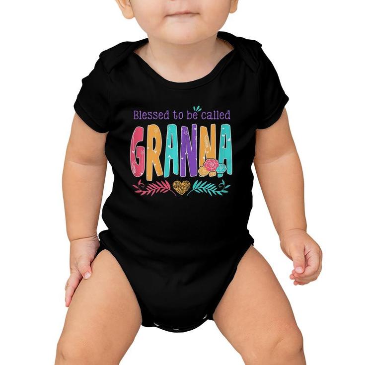 Womens Blessed To Be Called Granna Gift Mother Day Baby Onesie