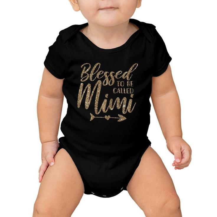 Womens Blessed To Be Called Mimi For Grandma Mother's Day Cute Gift Baby Onesie