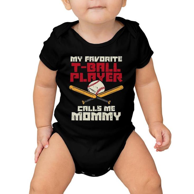 Womens Favoriteball Player Calls Mommy Baseball Mothers Day Mom Baby Onesie