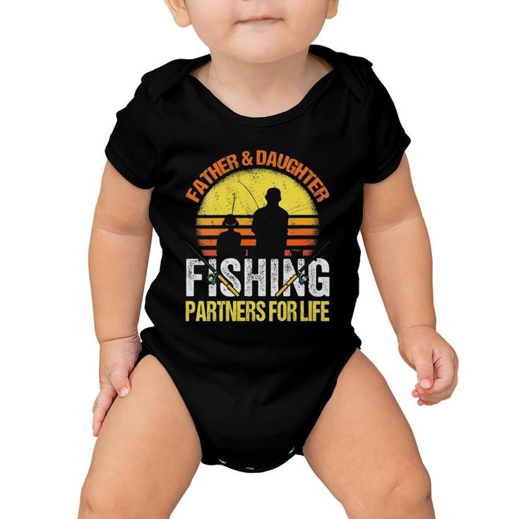 Womens Fisherman Dad And Daughter Fishing Partners For Life V Neck Baby Onesie