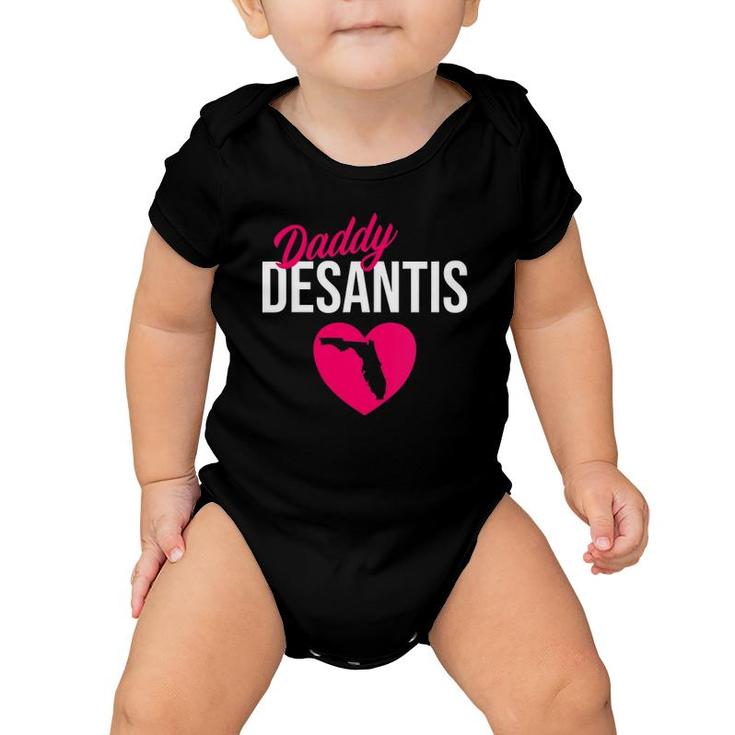 Womens Funny Daddy Desantis Governor Of Florida V-Neck Baby Onesie