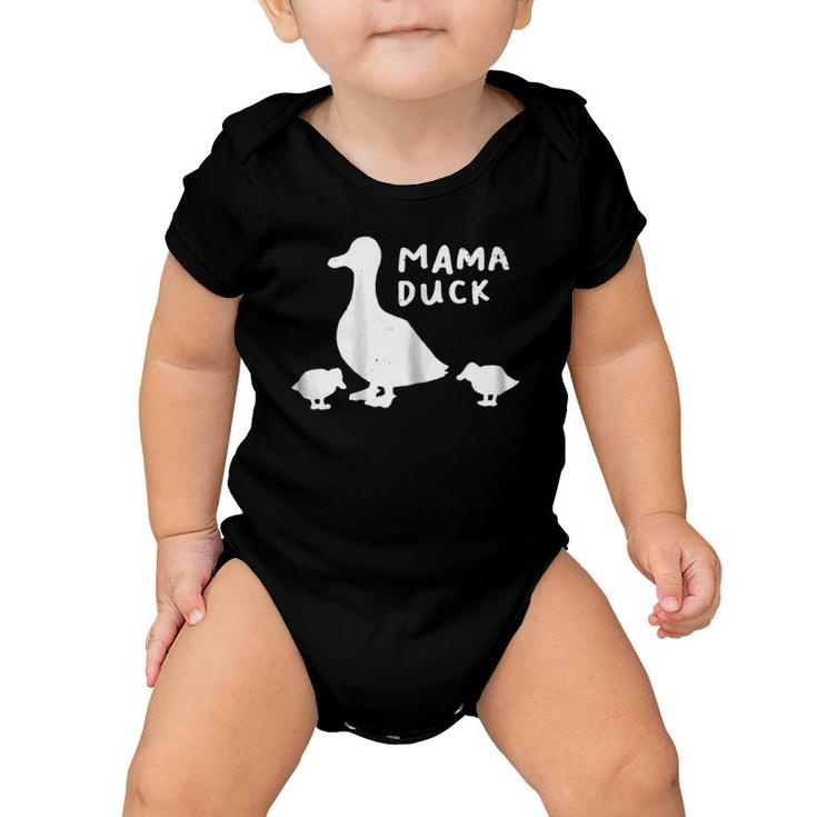 Womens Funny Mama Duck Mother I Duckling Babies Mom Of 2 Ver2 Baby Onesie