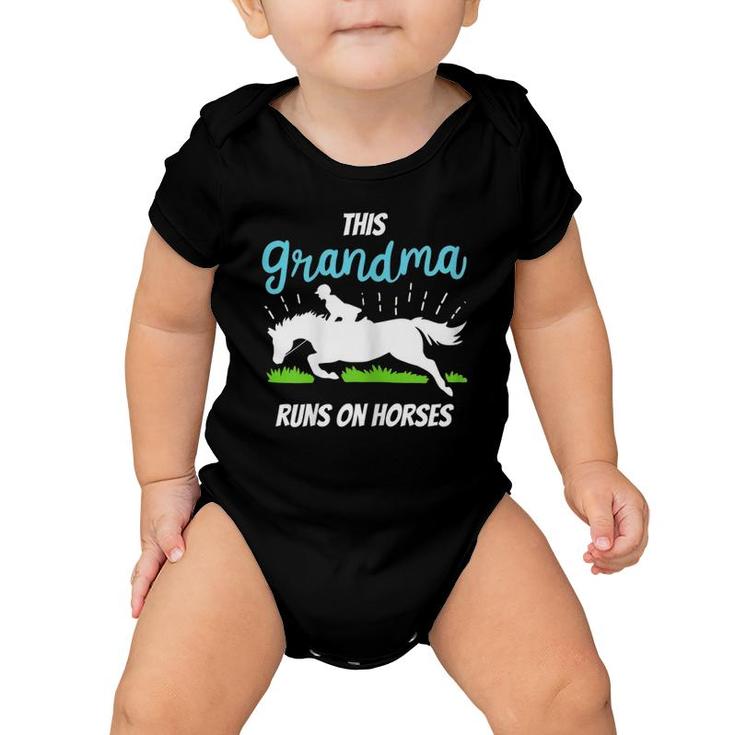 Womens Horse Riding Grandma Gift Funny Horse Lovers Grandmother Baby Onesie