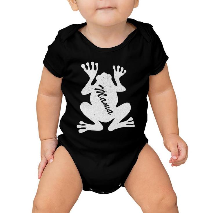 Womens Mama Frog Animal Tee Father Mother's Day Cute Son Daughter Fun V-Neck Baby Onesie