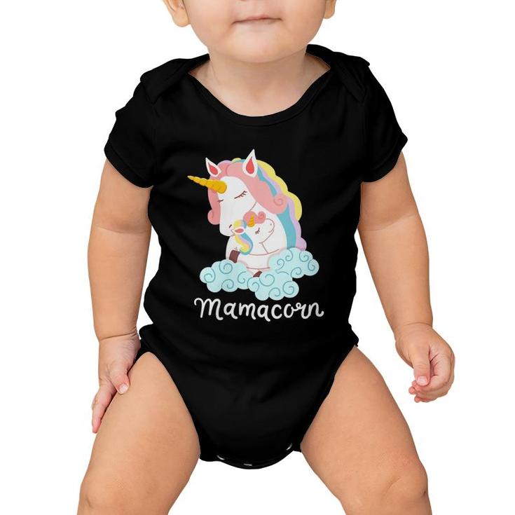 Womens Mamacorn Adorable Unicorn Mom Magical Mother's Day Costume Baby Onesie