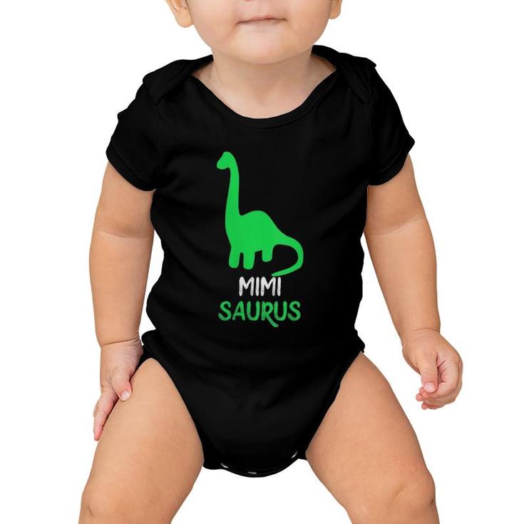 Womens Mimi-Saurus Funny Dinosaur Gift Mimisaurus Mother's Day Baby Onesie
