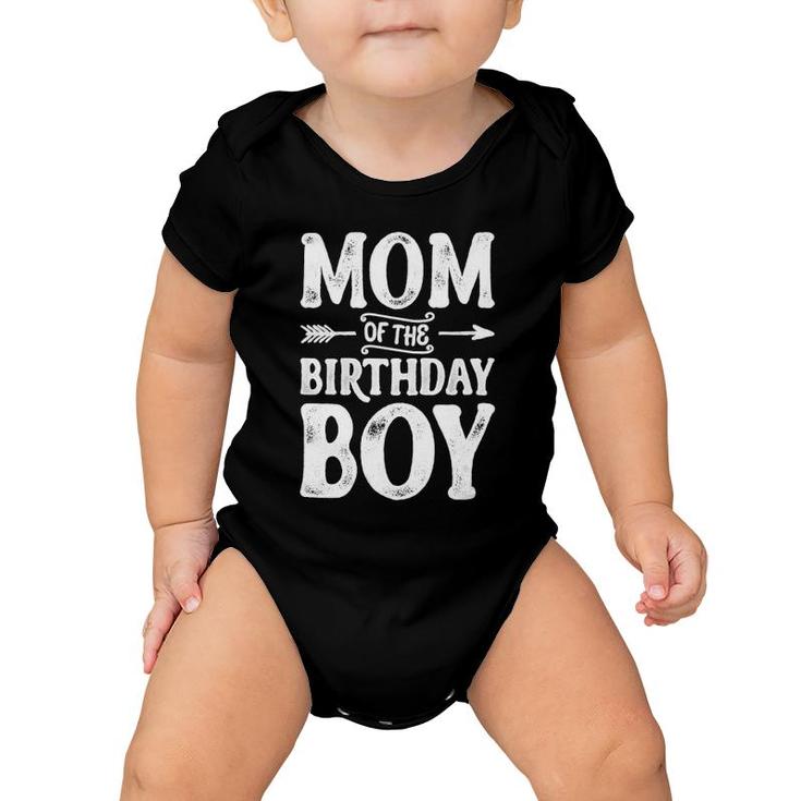 Womens Mom Of The Birthday Boy Funny Mother Mama Moms Women Gifts V-Neck Baby Onesie