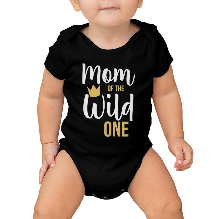 Womens Mom Of The Wild One Mothers Day And Grandma Baby Onesie