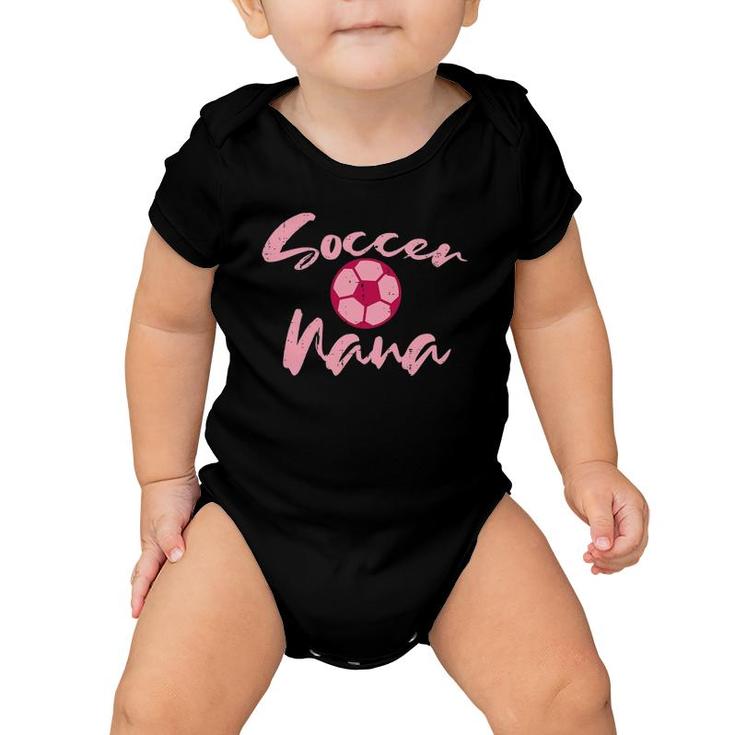 Womens Pink Soccer Nana Football Family Matching Grandma Mimi Women Baby Onesie