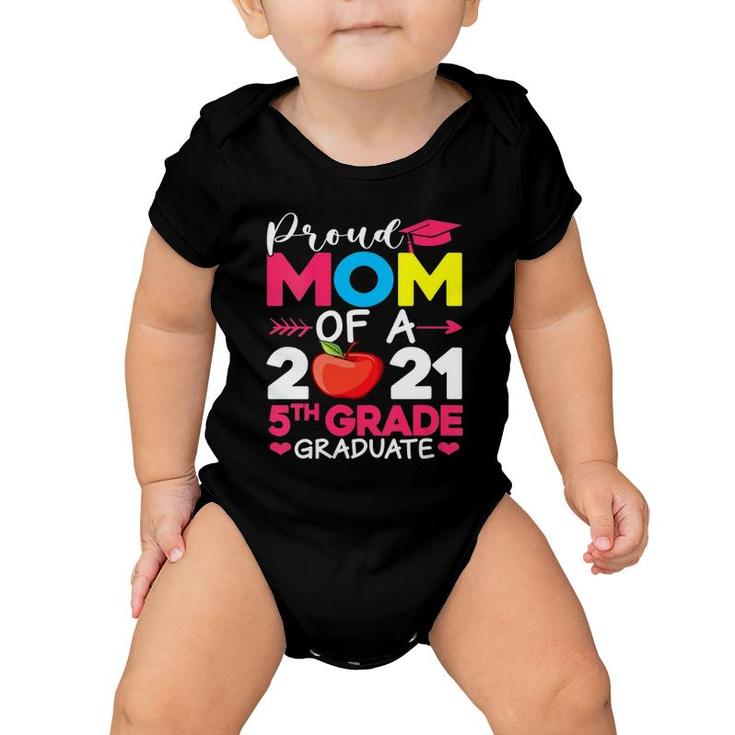 Womens Proud Mom Of 2021 5Th Grade Graduate Mother's Day Graduation V-Neck Baby Onesie