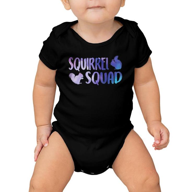 Womens Squirrel Squad Mom Woodland Critter Animal Nuts Nature Women V-Neck Baby Onesie