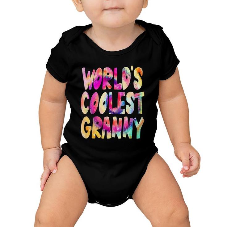 World's Coolest Granny - Cool Tie Dye Grandma Baby Onesie