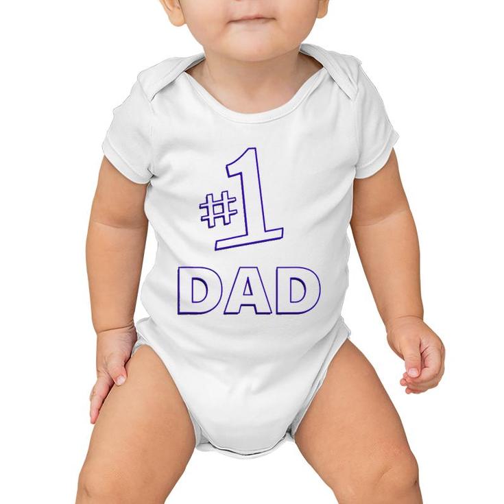 1 Dad Father's Day Daddy Gift Baby Onesie
