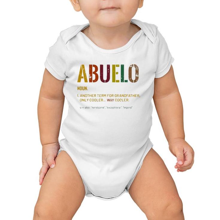 Abuelo Definition Spanish Grandpa Father's Day Grandfather Baby Onesie