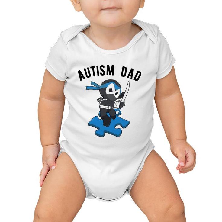 Autism Dad Ninja Martial Arts Father Baby Onesie