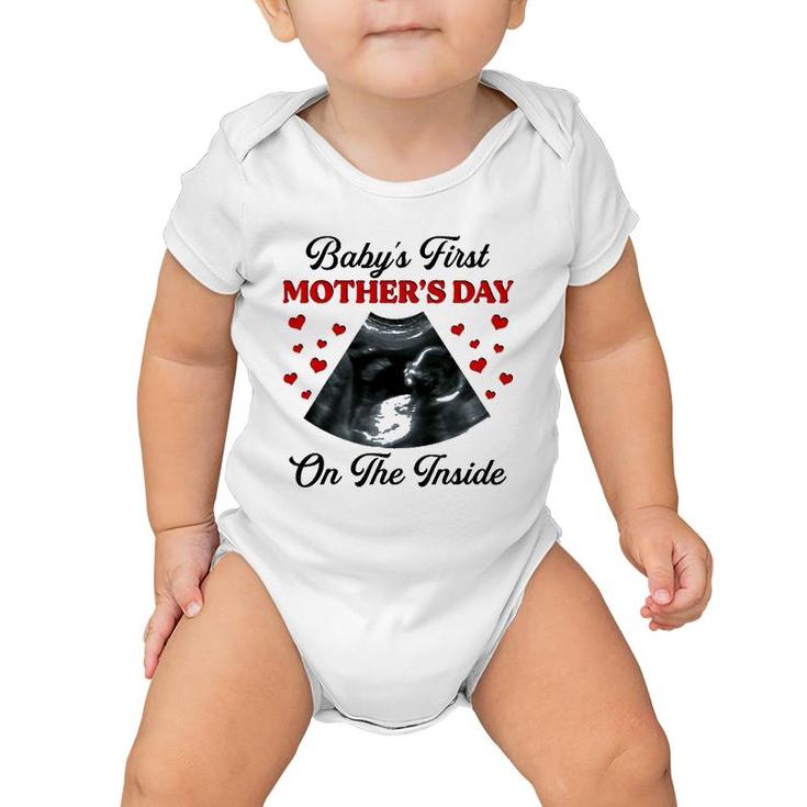Baby's First Mother's Day On The Inside Ultrasonography Baby Baby Onesie
