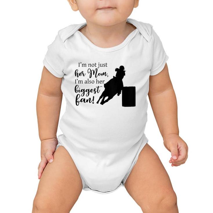 Barrel Racing Mom Cowgirl Horse Riding Graphic Design Racer  Baby Onesie