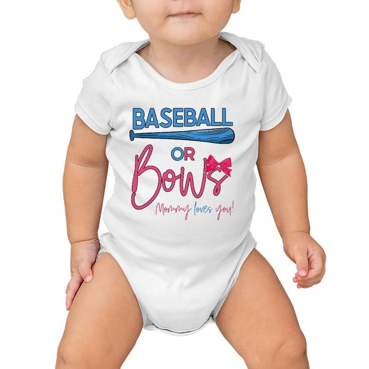 Baseball Or Bows Gender Reveal Party Idea For Mommy Baby Onesie