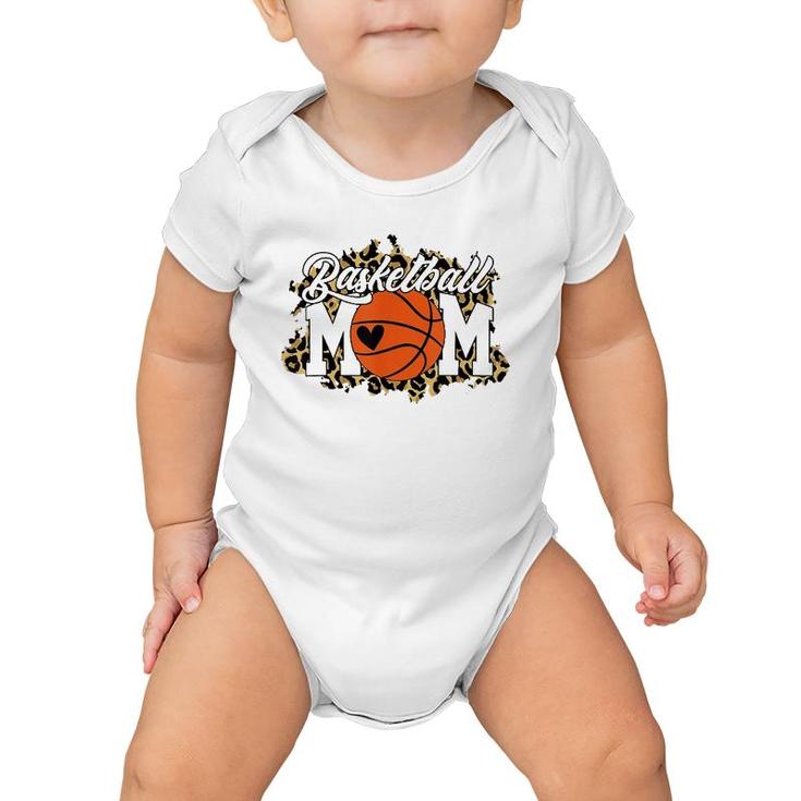Basketball Mom Tees Leopard Mother's Day Baby Onesie