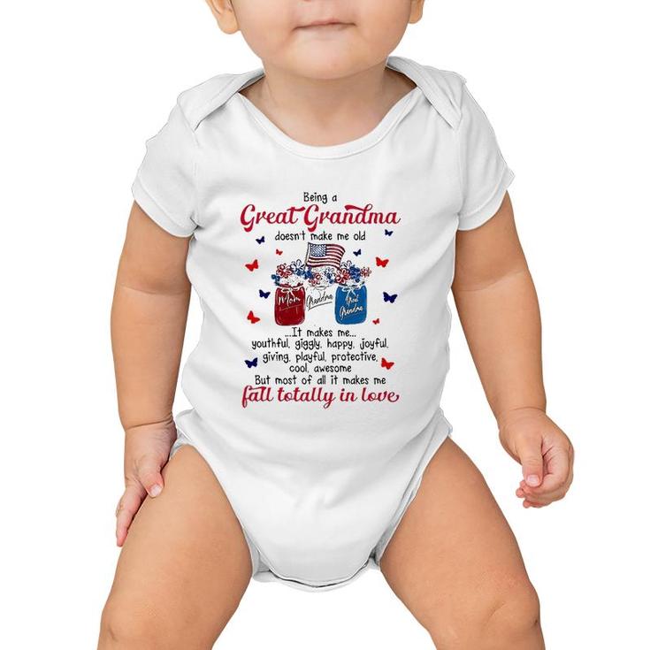 Being A Great Grandma Doesn't Make Me Old Mother's Day Baby Onesie