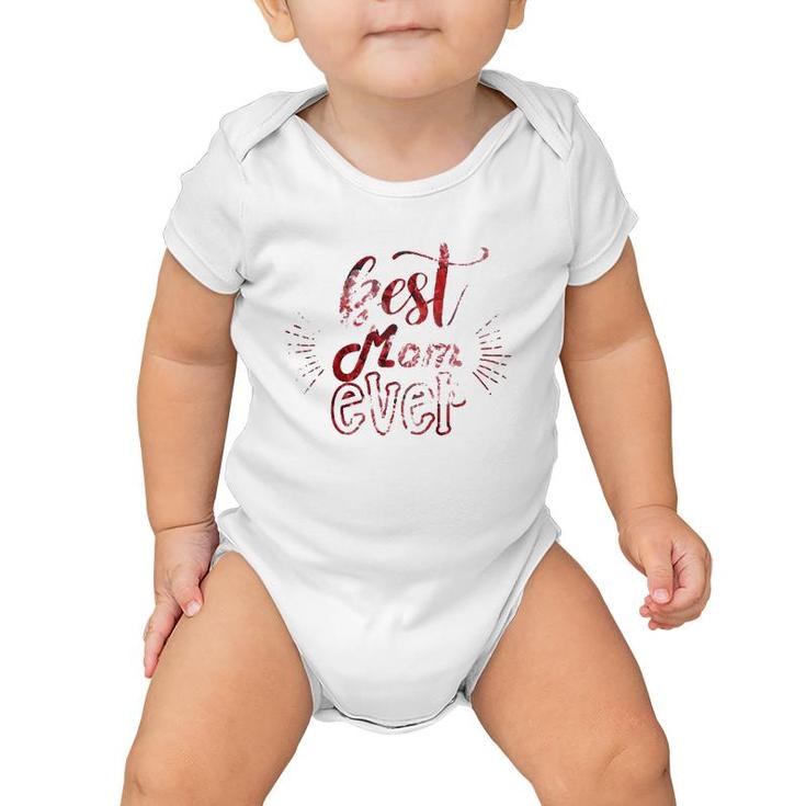 Best Mom Ever Mother's Day Pink Carnation Vesion Baby Onesie