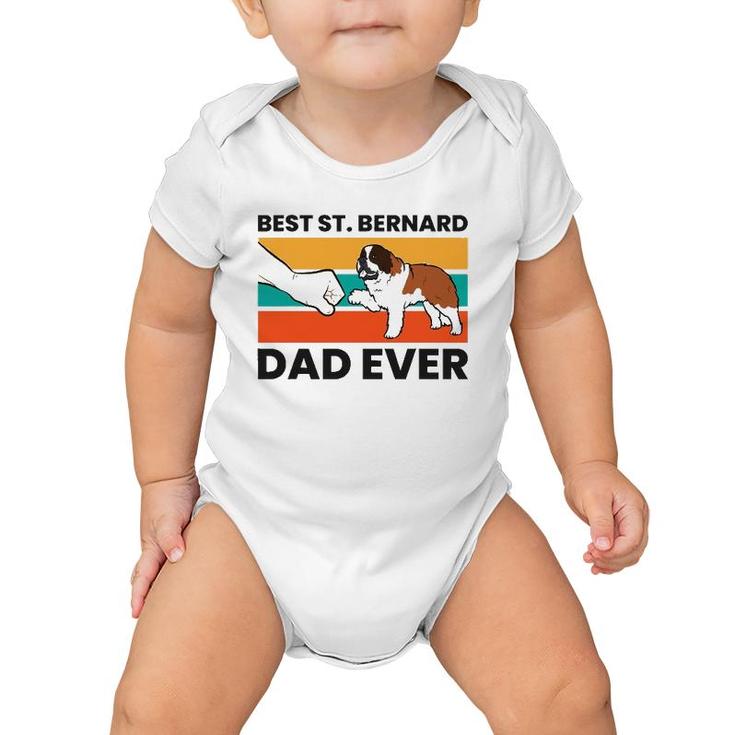 Best Saint Bernard Dad Ever Funny St Bernard Baby Onesie