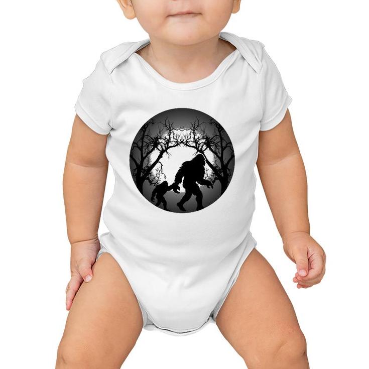 Bigfoot And His Son Wild Outdoor Yeti Father's Day Gift Baby Onesie