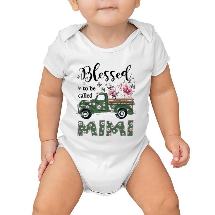 Blessed Mimi Truck Flower Mother's Day Baby Onesie