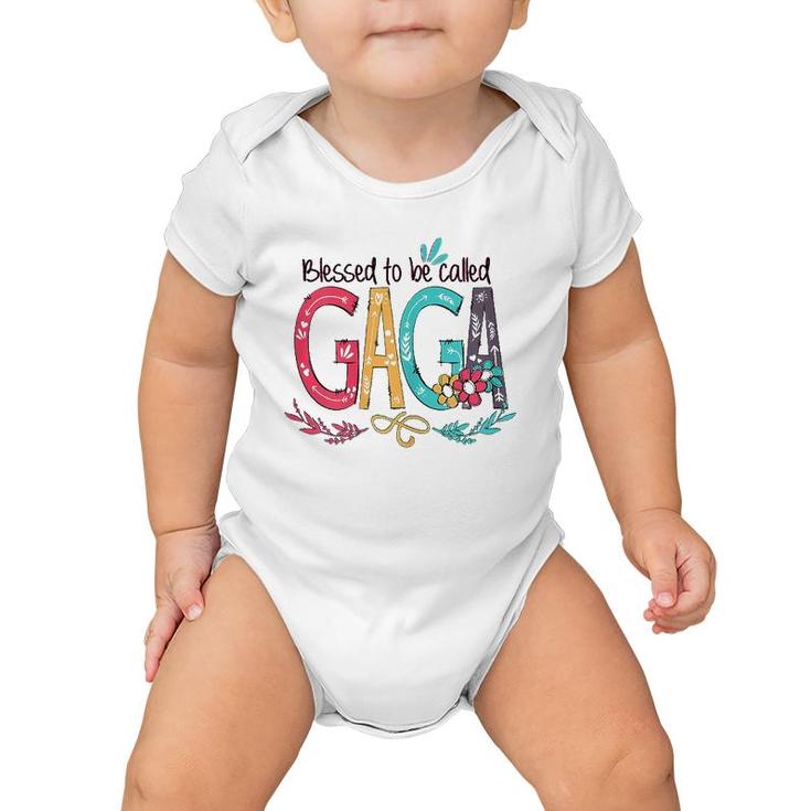 Blessed To Be Called Gaga Colorful Mother's Day Gift Baby Onesie