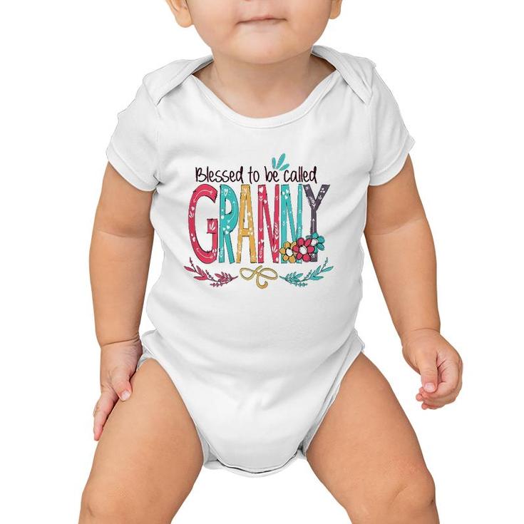 Blessed To Be Called Granny Flower Mother's Day 2022 Ver2 Baby Onesie