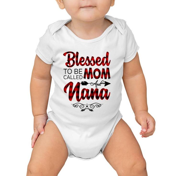 Blessed To Be Called Mom And Nana  Floral Grandma Baby Onesie