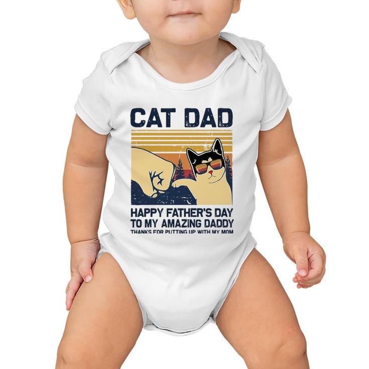 Cat Dad-Happy Father's Day To My Amazing Daddy Baby Onesie
