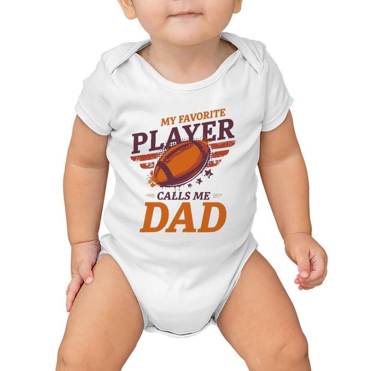 Cheer Dad And Husband Football Design Favorite Child Baby Onesie