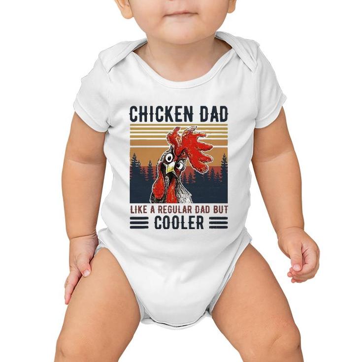 Chicken Dad Like A Regular Dad Farmer Poultry Father's Day Tee Baby Onesie