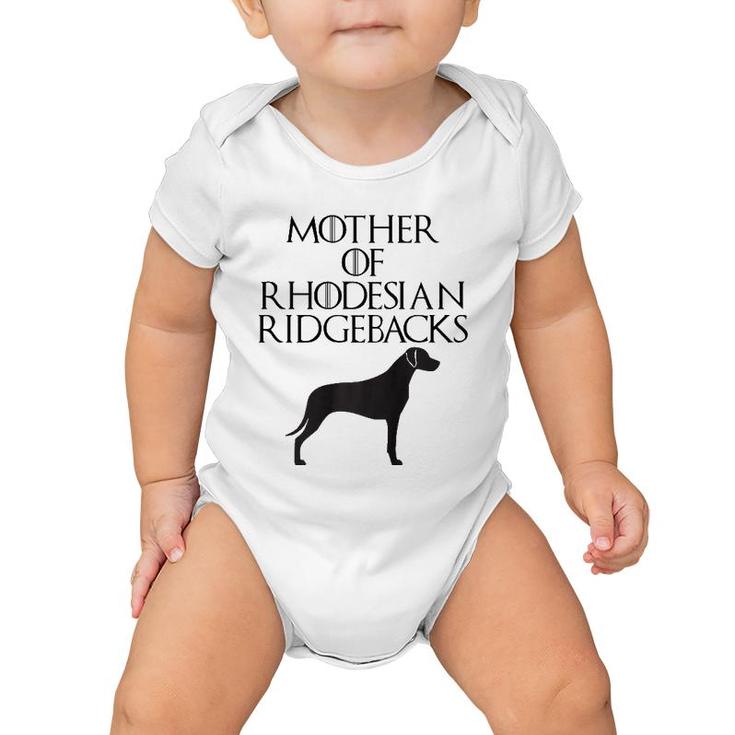Cute Black Mother Of Rhodesian Ridgebacks Baby Onesie