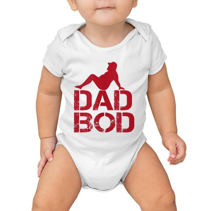 Dad Bod Funny Dad Design  Baby Onesie