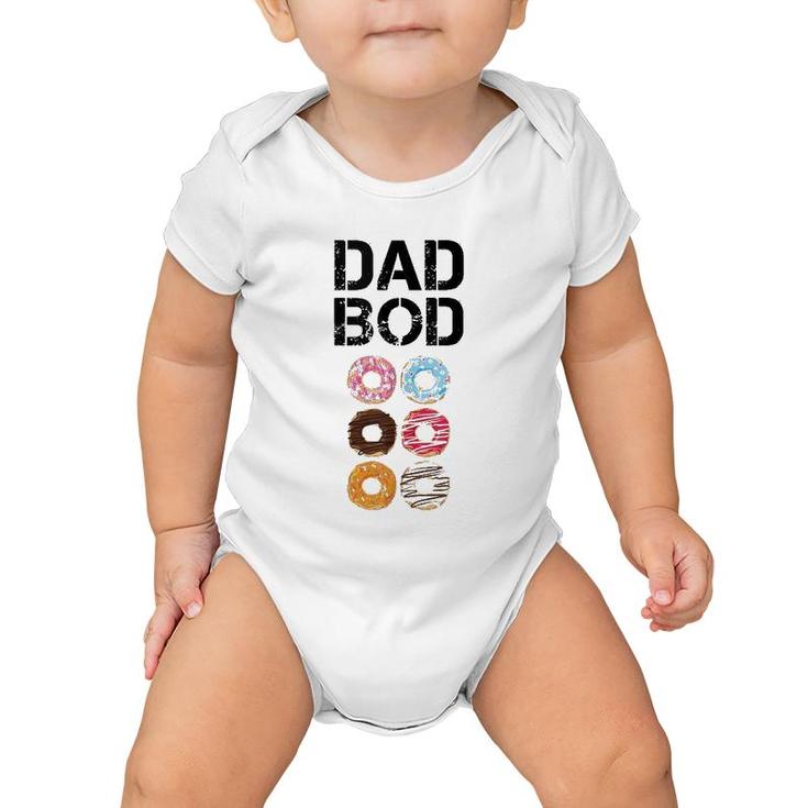 Dad Bod Tanks Funny Donut Six Pack Daddy Gym Gift  Baby Onesie