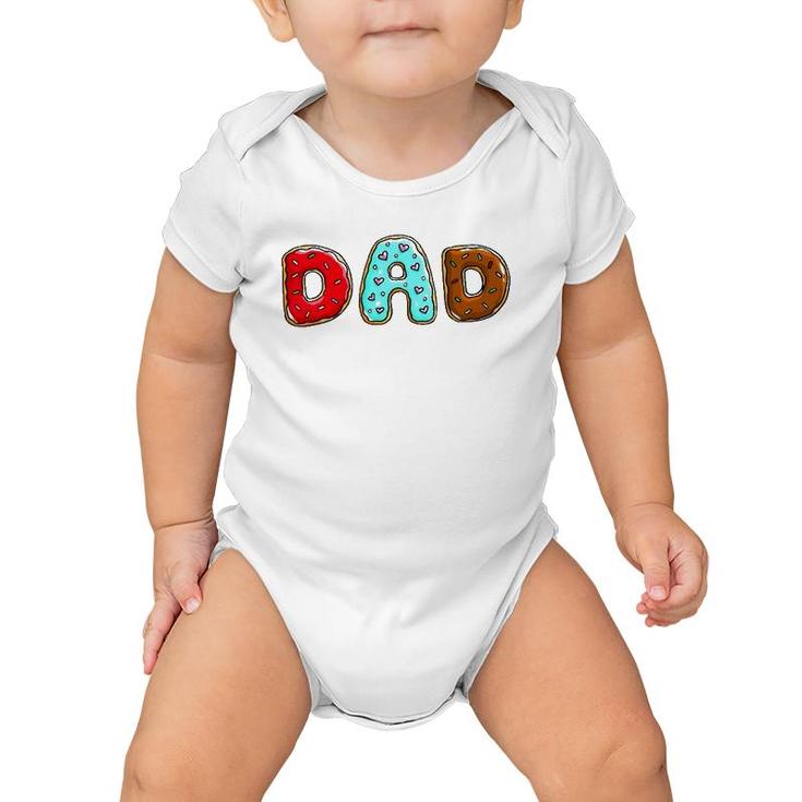 Dad Donuts Funny Doughnut Day 2022 Gift Baby Onesie