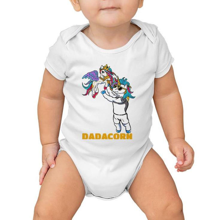 Dadacorn Unicorn Dad For A Family Daddy Father's Day Baby Onesie